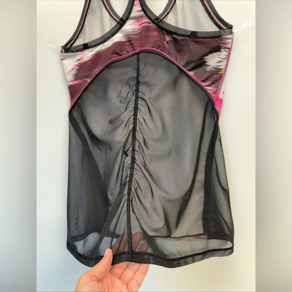 Lululemon‎ Cool Racerback Mesh Workout Tank Shine On Berry Rumble Size 6